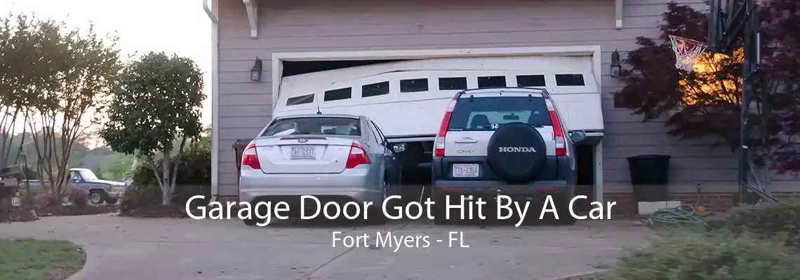 Garage Door Got Hit By A Car Fort Myers - FL