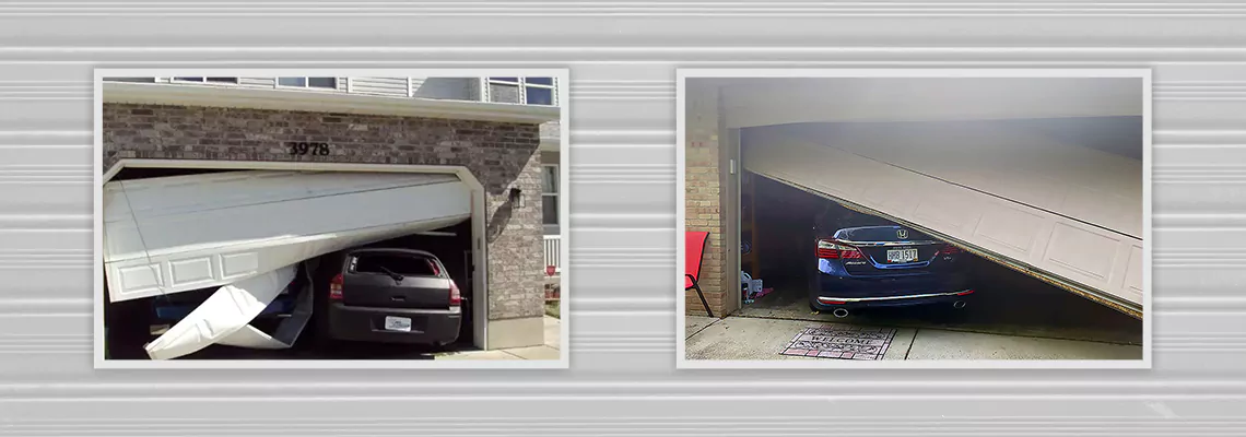 Repair Commercial Garage Door Got Hit By A Car in Fort Myers, Florida